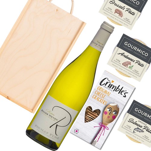 Domaine Roger Neveu Pouilly-Fume - White Wine 75cl And Pate Gift Box